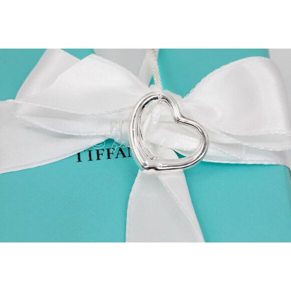 Tiffany & Co. Elsa Peretti Vintage Open Heart Necklace Medium 22mm Pendant - Picture 8 of 8